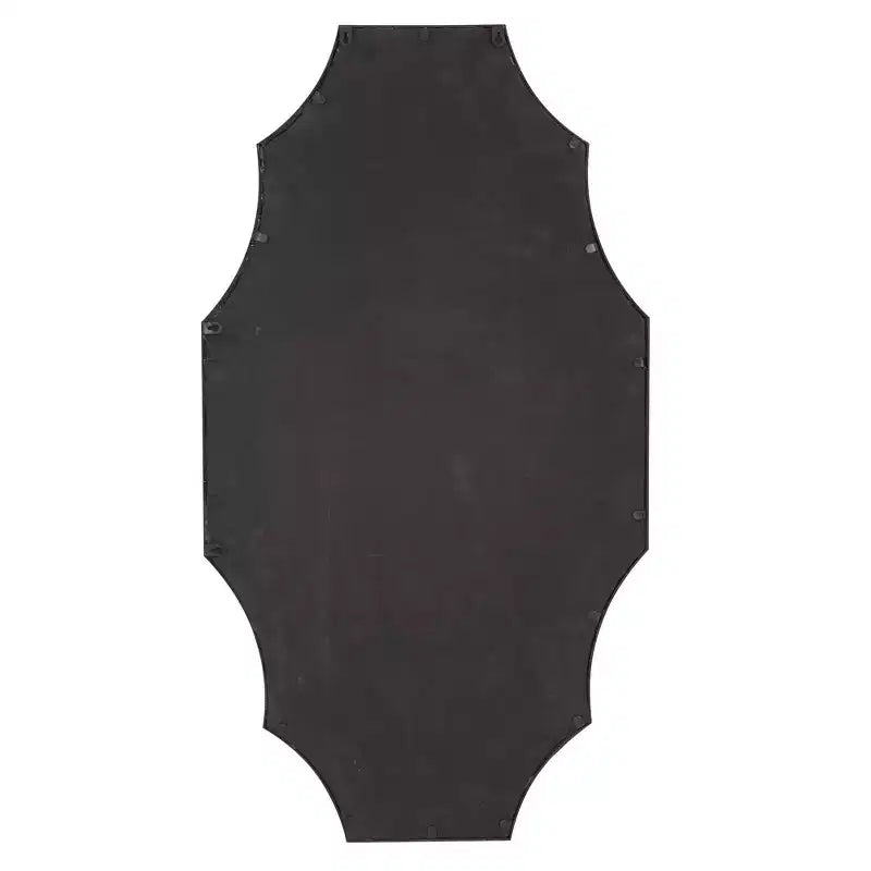 Miroir Howard Elliott 23,5"x23,5" Universal Flow avec placage de pierre : cadre rond moderne en marbre, aucun assemblage requis