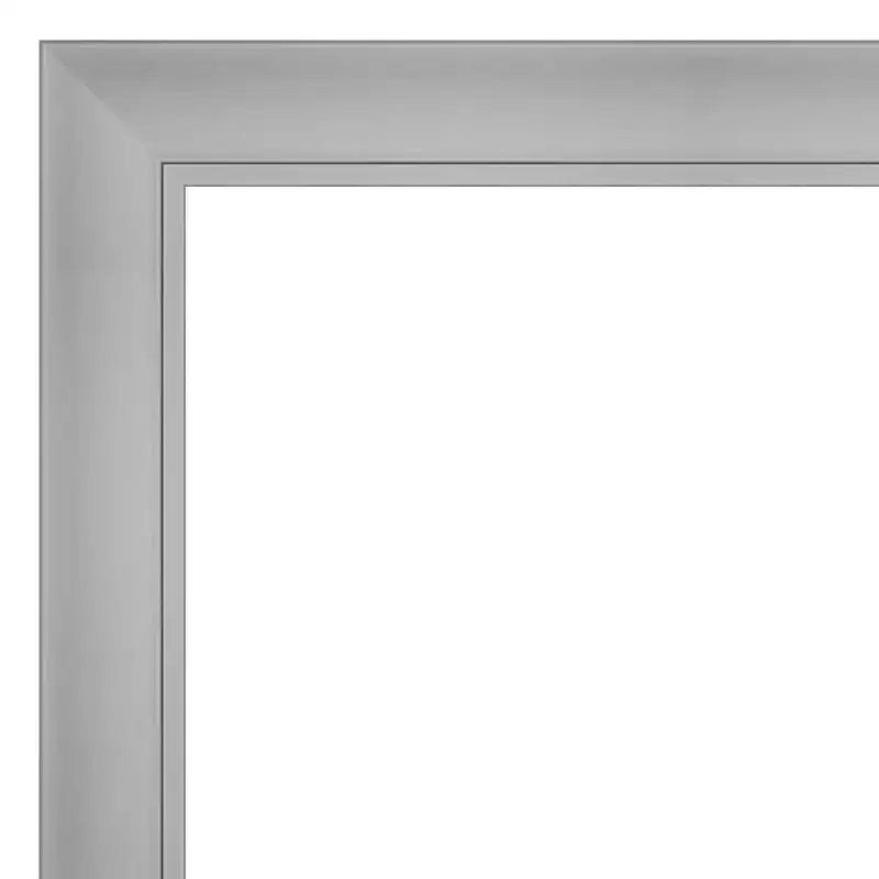 Miroir mural Flair en nickel poli non biseauté 30 po x 30 po - Amanti Art : Carré moderne, inclut le matériel de montage