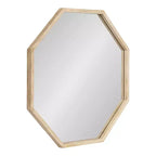 Kate & Laurel All Things Decor 28"x28" Occonor Wall Mirror Wood Natural: Modern Transitional Style, No Assembly Required
