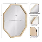 Kate & Laurel All Things Decor Miroir mural Occonor 71x71cm Bois Naturel : Style transitionnel moderne, aucun assemblage requis
