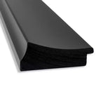 Miroir mural grand format noir 24 po x 30 po sans biseau - Amanti Art : Rectangle moderne, cadre en polystyrène