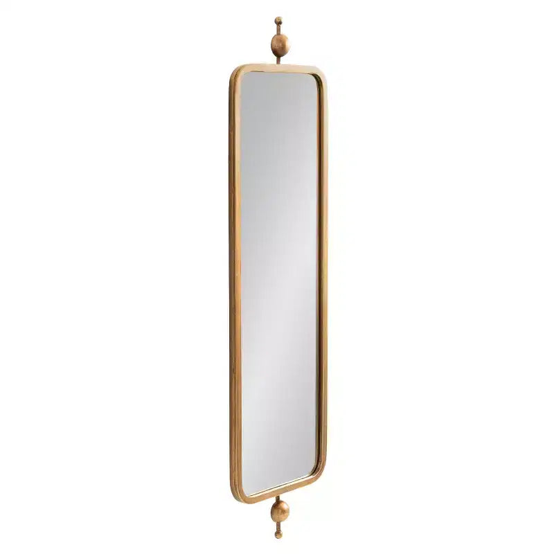 Kate & Laurel All Things Decor 9"x36" Kasota Slim Rectangle Mirror Metal Gold
