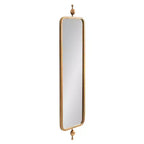 Kate & Laurel All Things Decor 9"x36" Kasota Slim Rectangle Mirror Metal Gold