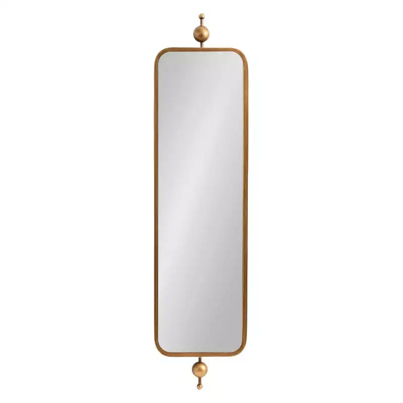 Kate & Laurel All Things Decor Miroir rectangulaire étroit Kasota 23x91cm Métal Doré