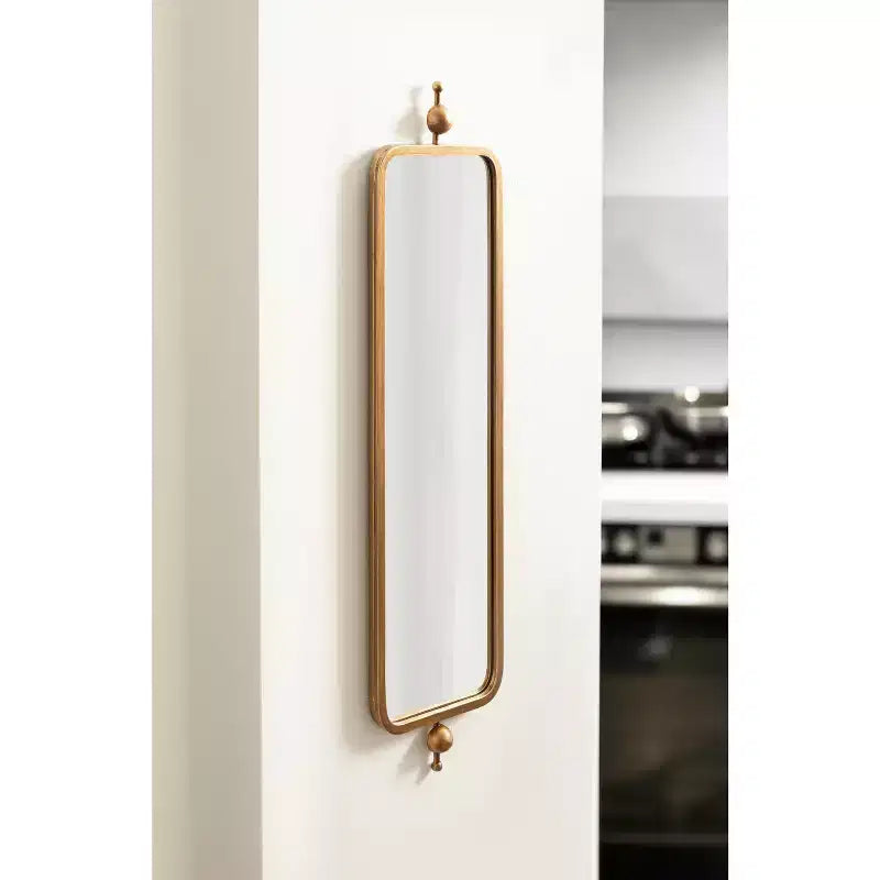 Kate & Laurel All Things Decor Miroir rectangulaire étroit Kasota 23x91cm Métal Doré