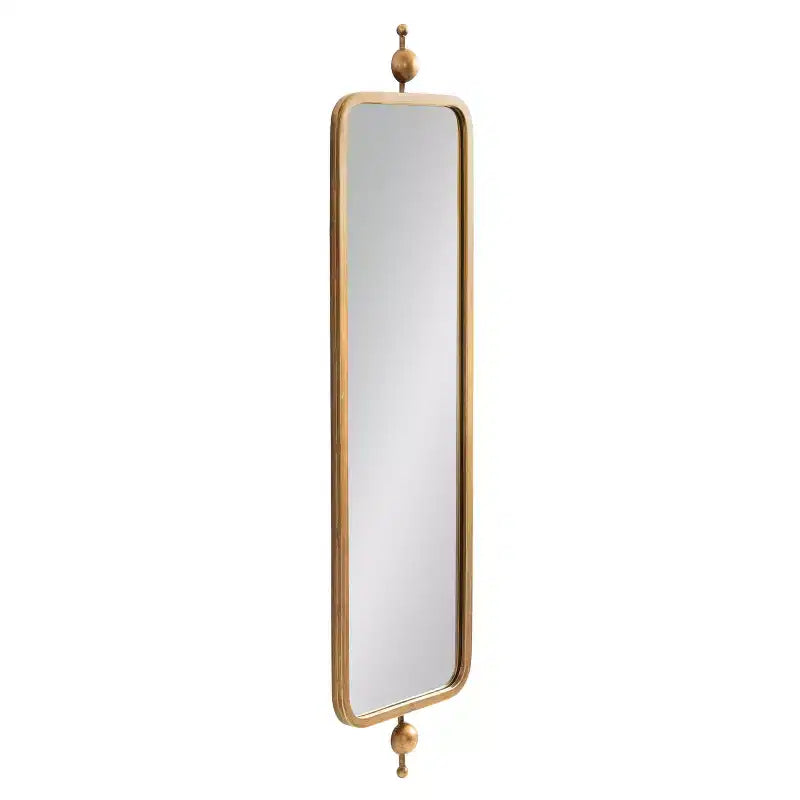 Kate & Laurel All Things Decor Miroir rectangulaire étroit Kasota 23x91cm Métal Doré