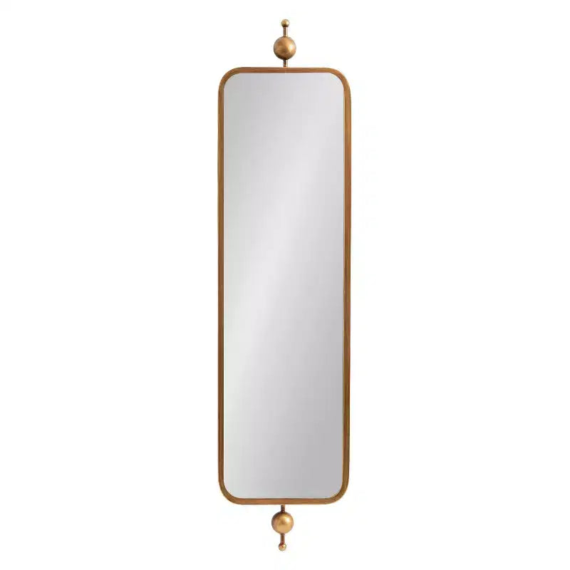 Kate & Laurel All Things Decor Miroir rectangulaire étroit Kasota 23x91cm Métal Doré