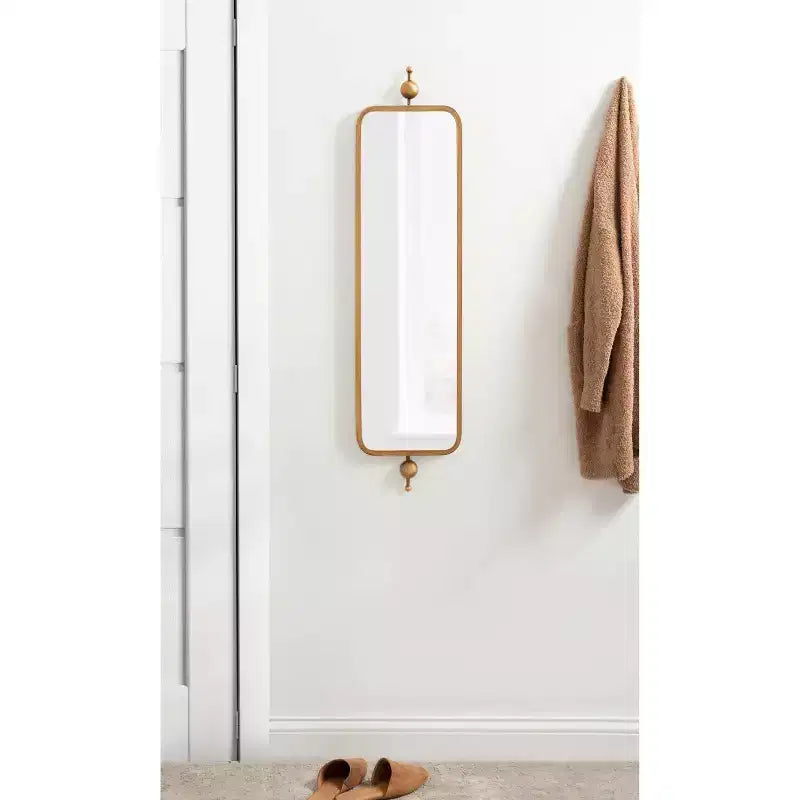Kate & Laurel All Things Decor Miroir rectangulaire étroit Kasota 23x91cm Métal Doré