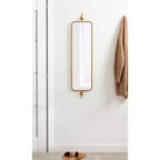 Kate & Laurel All Things Decor Miroir rectangulaire étroit Kasota 23x91cm Métal Doré