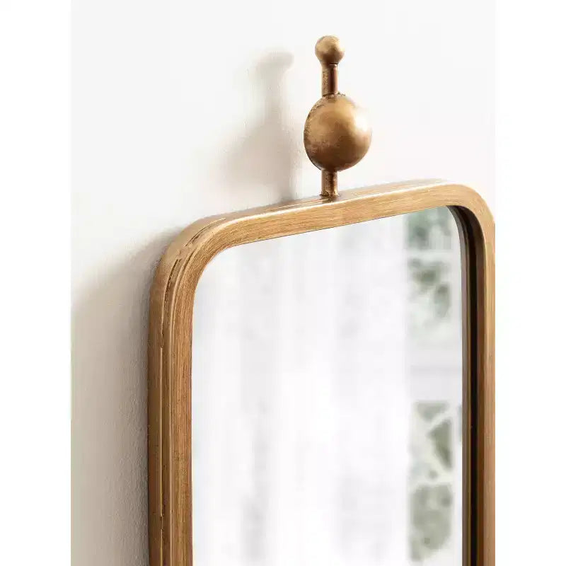 Kate & Laurel All Things Decor Miroir rectangulaire étroit Kasota 23x91cm Métal Doré
