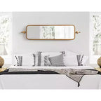 Kate & Laurel All Things Decor Miroir rectangulaire étroit Kasota 23x91cm Métal Doré