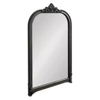 Kate & Laurel All Things Decor 24"x38" Hubanks Arched Wall Mirror Black