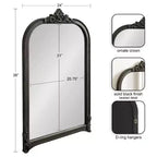 Kate & Laurel All Things Decor Miroir mural arqué Hubanks 24 po x 38 po Noir