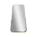 14" x 24" Thin Raised Lip Partial Metal Framed Oblong Accent Mirror Gold - Head West