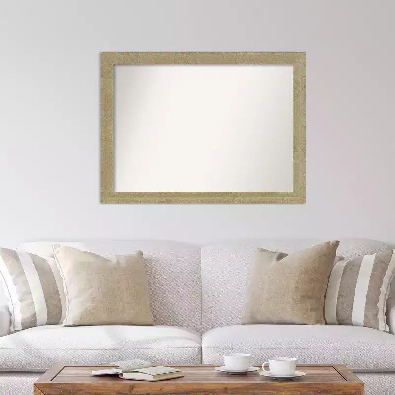 Miroir mural mosaïque doré sans biseau 42 po x 31 po - Amanti Art