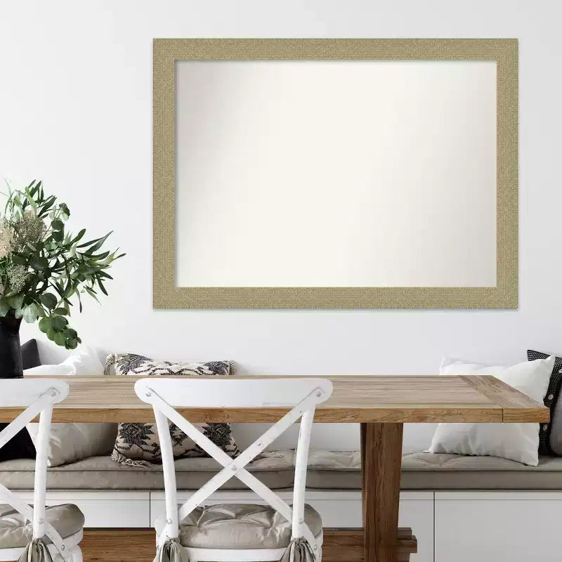 Miroir mural mosaïque doré sans biseau 42 po x 31 po - Amanti Art