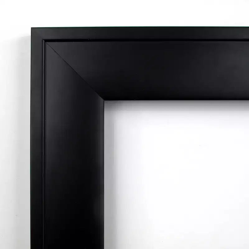 Miroir mural de salle de bain en bois Nero non biseauté de 40 po x 28 po noir - Amanti Art : Rectangulaire moderne, quincaillerie de montage incluse