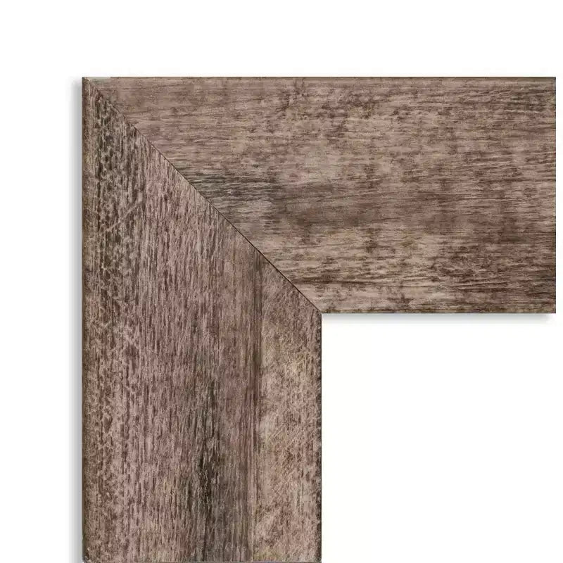 Miroir mural de salle de bain en bois de hibou non biseauté 42" x 30" marron - Amanti Art : Rectangle moderne, fixation murale