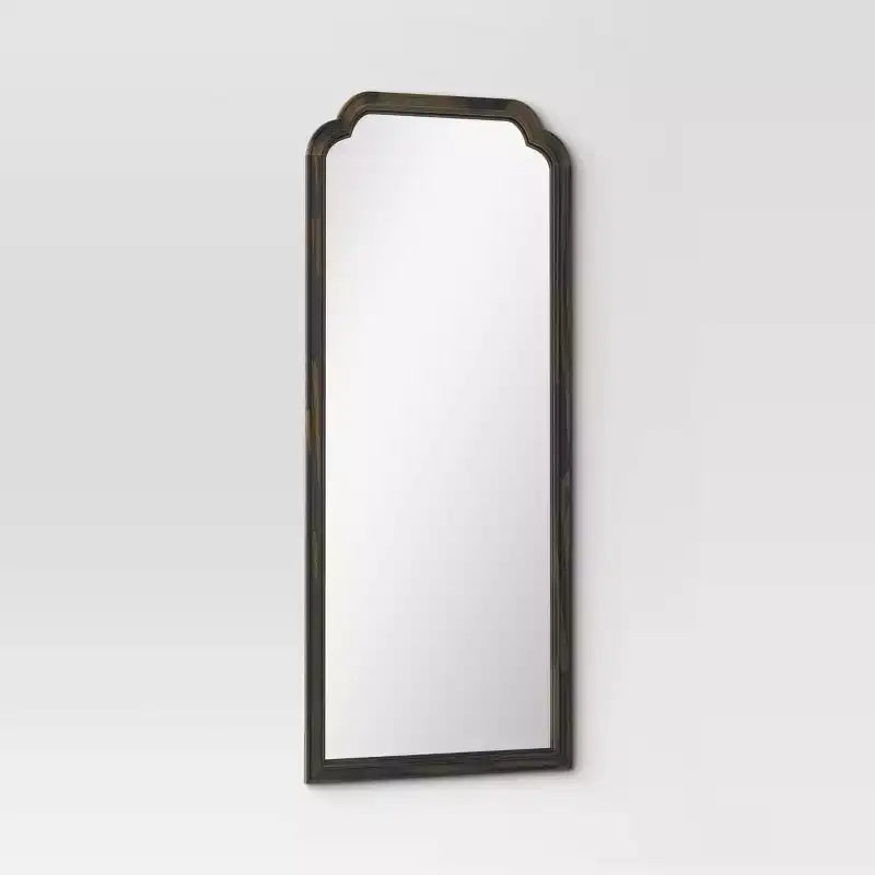 Miroir sur pied grande taille 30 po x 70 po, collection campagne française, noir - Threshold™ : cadre en bois, reflet intégral