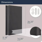 Armoire à pharmacie avec miroir Head West 40x66 cm, élégante, au fini brossé noir, de style métro perlé
