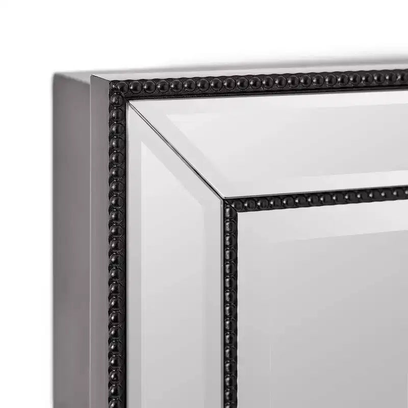 Armoire à pharmacie avec miroir Head West 40x66 cm, élégante, au fini brossé noir, de style métro perlé