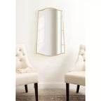 Kate & Laurel All Things Decor, Miroir mural décoratif encadré Sedelle biseauté 22"x36", doré