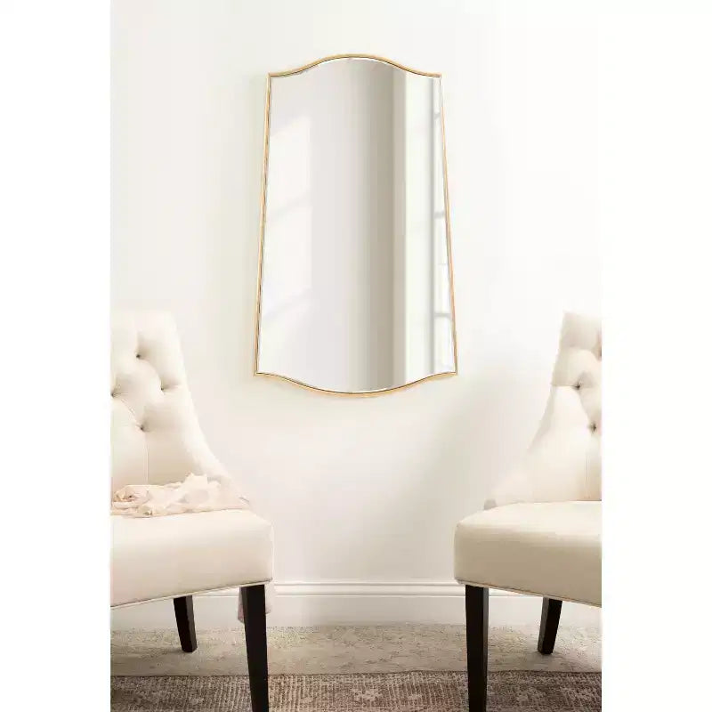 Kate & Laurel All Things Decor, Miroir mural décoratif encadré Sedelle biseauté 22"x36", doré