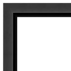 Miroir mural noir Tuxedo de 41 po x 29 po sans biseau - Amanti Art : Grand, moderne, rectangulaire, cadre en polystyrène