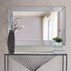 Miroir mural rond Howard Elliott 32"x32" avec cadre en fer or champagne : Style moderne, aucun assemblage requis, fixation murale