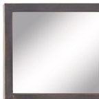 Miroir mural inspiré d'une vitre de fenêtre Noir - Olivia & May : Style industriel, 45x35.38", Cadre en fer