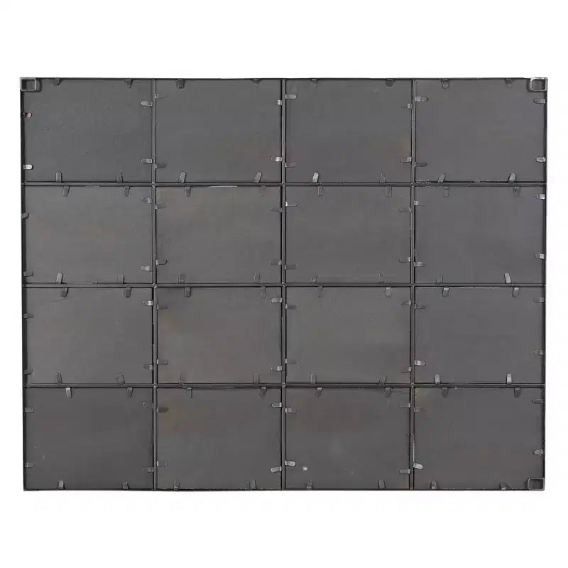 Miroir mural inspiré d'une vitre de fenêtre Noir - Olivia & May : Style industriel, 45x35.38", Cadre en fer