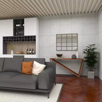 Miroir mural inspiré d'une vitre de fenêtre Noir - Olivia & May : Style industriel, 45x35.38", Cadre en fer