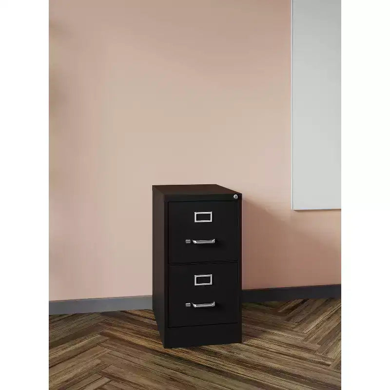 Hirsh Classeur vertical 2 tiroirs 56 cm Noir : Cadre en acier, certifié GreenGuard et ANSI/BIFMA, aucun assemblage requis