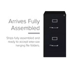 Hirsh Classeur vertical 2 tiroirs 56 cm Noir : Cadre en acier, certifié GreenGuard et ANSI/BIFMA, aucun assemblage requis