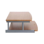 Support d'écran Mind Reader, tiroir coulissant pour clavier, ordinateur portable, rehausseur, bureau, bois, métal, 50,8 cm (L) x 37,5 cm (l) x 15 cm (H), marron, argent
