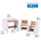 Table et chaises pour enfants Step2 Harmony – Blanc