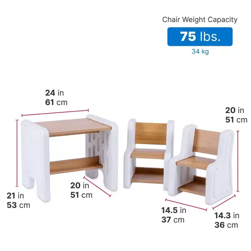 Table et chaises pour enfants Step2 Harmony – Blanc