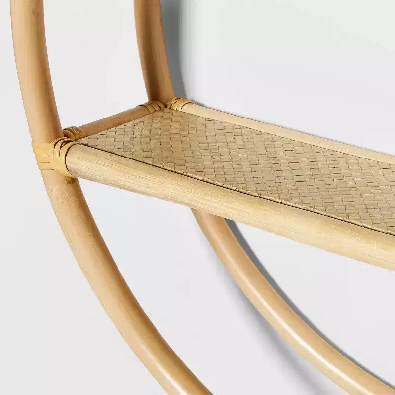 Étagère ronde en rotin pour enfants naturelle - Pillowfort™ : Étagère murale décorative, étagères flottantes, aucun assemblage requis