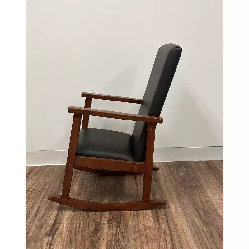Fauteuil à bascule pour enfants Gift Mark avec assise et dossier entièrement rembourrés, gris
