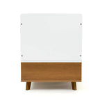 Humble Crew Morgan Coffre à jouets mi-siècle pour enfants avec couvercle à fermeture douce et étagère de rangement, bois/blanc