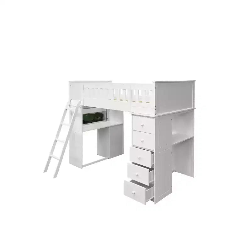 Lit mezzanine double pour enfants Willoughby Blanc - Acme Furniture