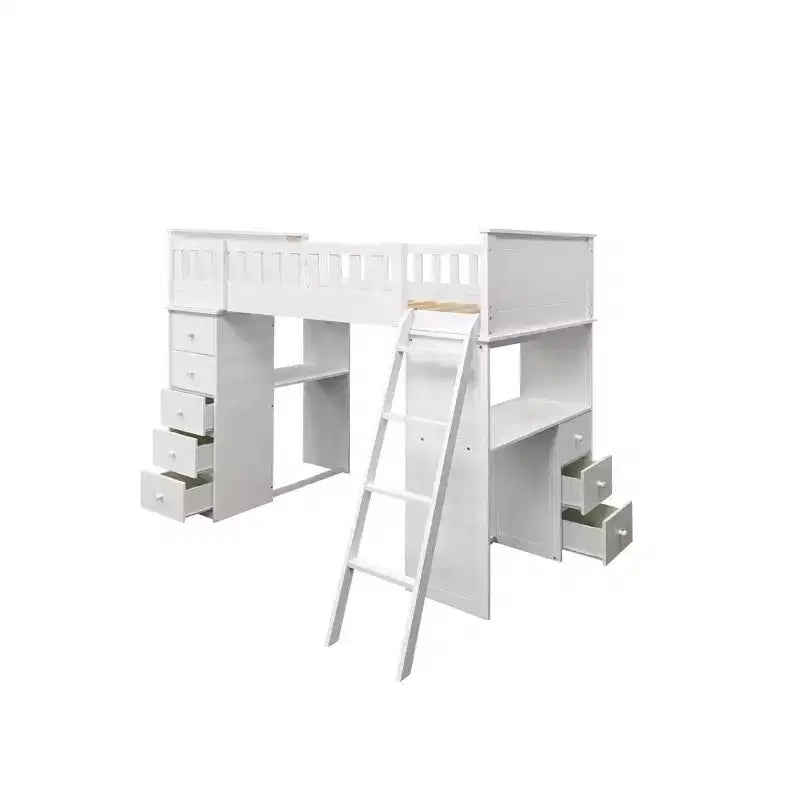Lit mezzanine double pour enfants Willoughby Blanc - Acme Furniture