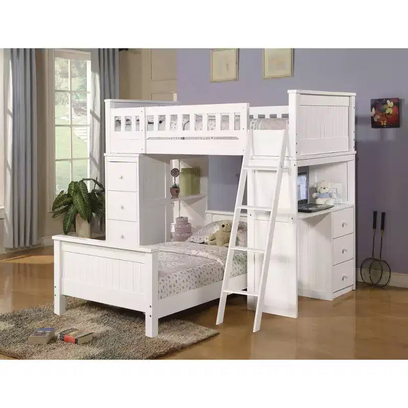 Lit mezzanine double pour enfants Willoughby Blanc - Acme Furniture