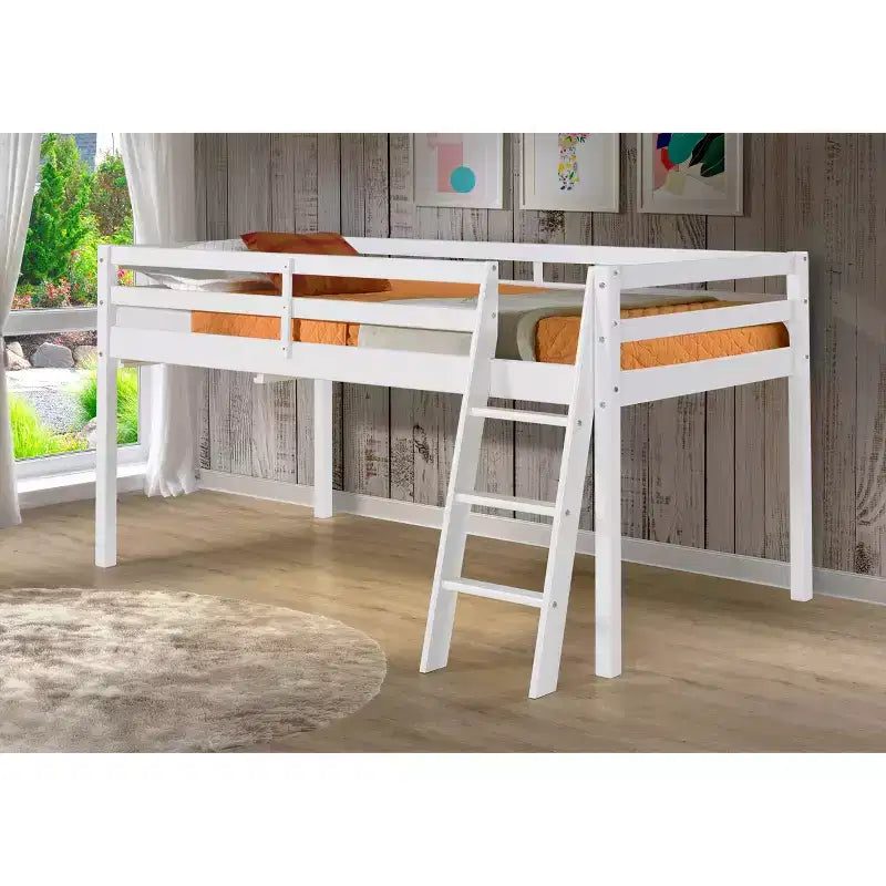 Lit mezzanine double Roxy Junior pour enfants blanc - Bolton Furniture