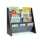 Étagère à livres 4 niveaux Sumatra Kids pour enfants Espresso/Gris - Humble Crew : Bibliothèque pour tout-petits, MDF, anti-basculement, étagères ouvertes