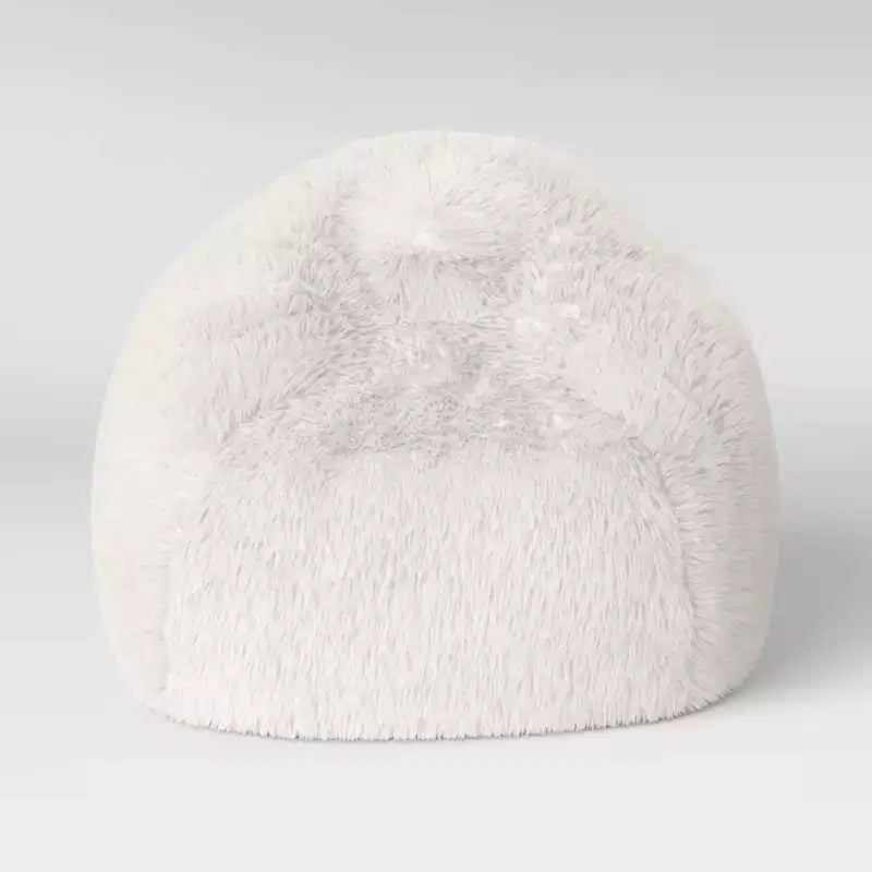 Pouf géant en fausse fourrure pour enfant, crème – Pillowfort™