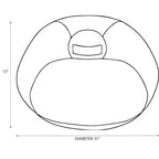 Pouf géant en fausse fourrure pour enfant, crème – Pillowfort™