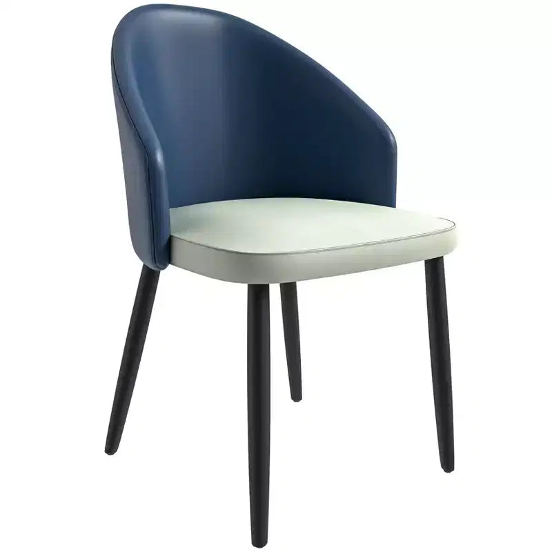 Lot de 2 chaises de salle à manger rembourrées LeisureMod Paradiso - Dossier incurvé avec pieds en bois, élégantes, confortables et durables pour les salles à manger