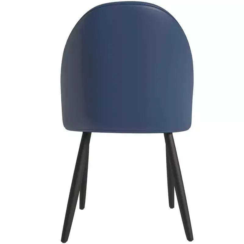 Lot de 2 chaises de salle à manger rembourrées LeisureMod Paradiso - Dossier incurvé avec pieds en bois, élégantes, confortables et durables pour les salles à manger