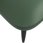 Lot de 2 chaises de salle à manger rembourrées LeisureMod Paradiso - Dossier incurvé avec pieds en bois, élégantes, confortables et durables pour les salles à manger